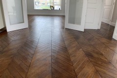 Solid Oak Chevron Parquet Flooring