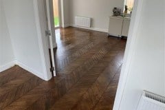 Solid Oak Chevron Parquet Flooring