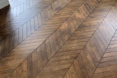 Solid Oak Chevron Parquet Flooring