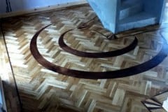 Half Moon with Oak Mosaic Parquet flooring