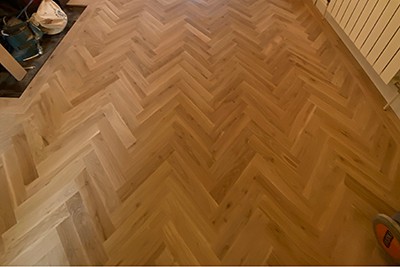 Solid Tradition Parquet Flooring with Solid Oak Steps
