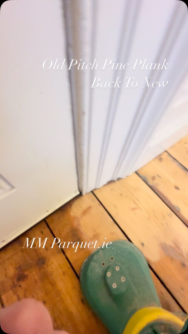Old pitch pine floor brought back to new in this stunning Victorian aged property . Finished with a Bona Raw lacquer with 4 coat application